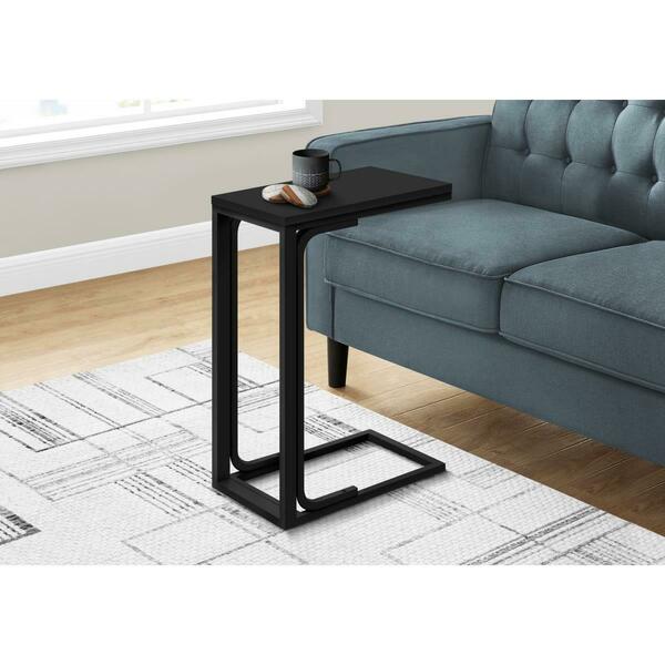 Daphnes Dinnette 25 in. Black Metal Accent Table DA3067025